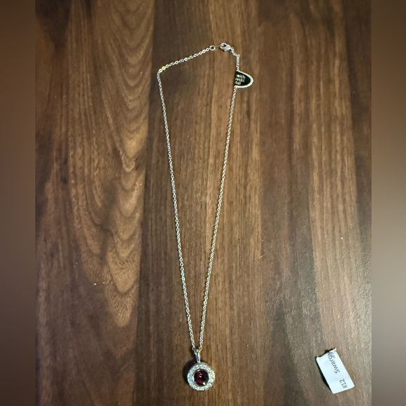 Swarovski Elements Necklace Purple Rhinestone Silver Chain - Picture 8 of 8